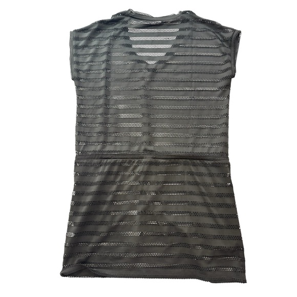 Calvin Klein Women Swimsuit Cover Up Open Knit Stripes Tunic Black Size Small - Picture 4 of 13